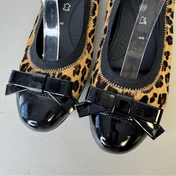 Geox Respira Italian Leopard Animal Print Womens Ballet Flats Size 40 - Picture 4 of 13